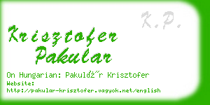 krisztofer pakular business card